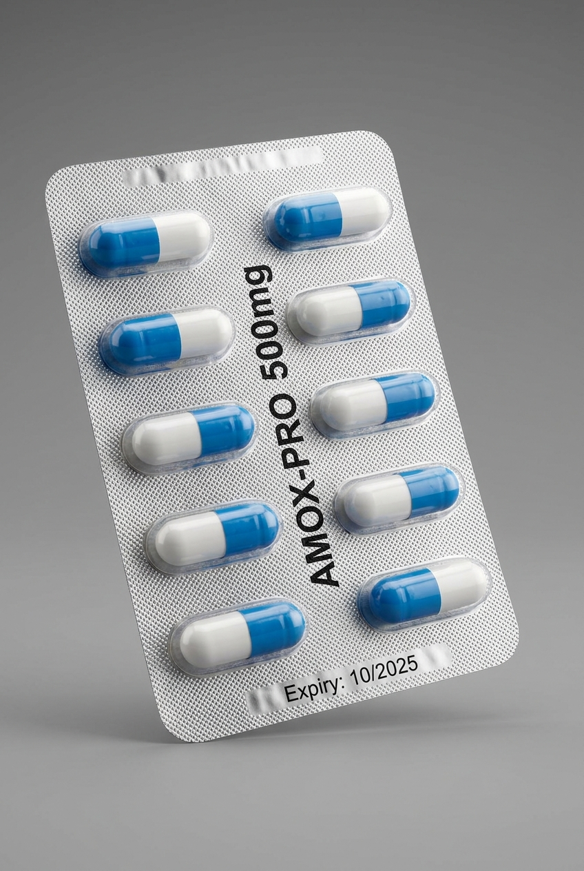 AMOX-PRO Amoxicillin 500 mg Capsules (Strip of 10)