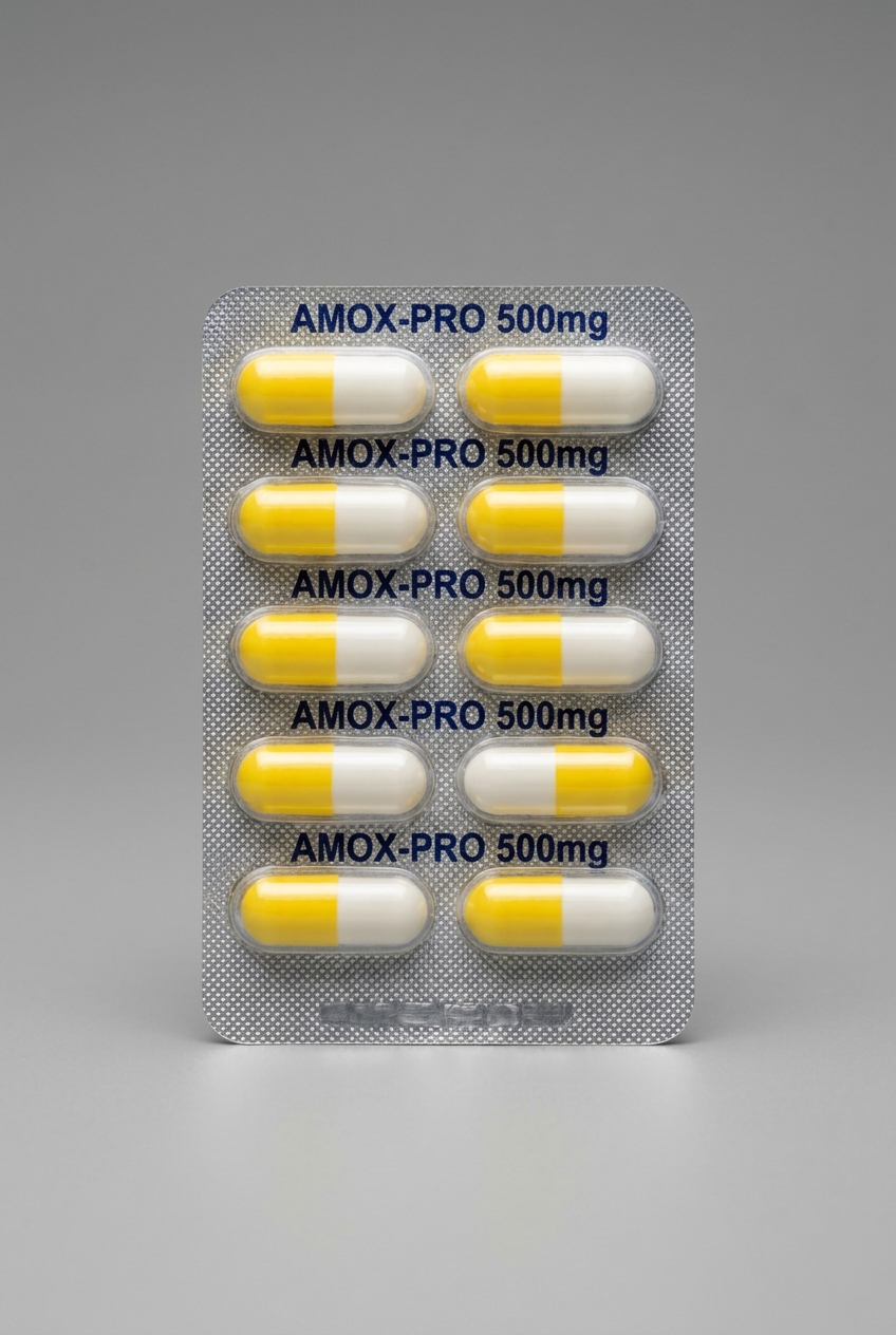 AMOX-PRO Amoxicillin 500 mg Capsules (Strip of 10)